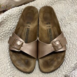 Birkenstock Madrid rose metalic sandals slides  39 / 8.5 M